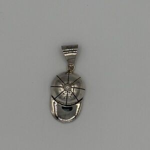 Silver Baseball Cap Pendant